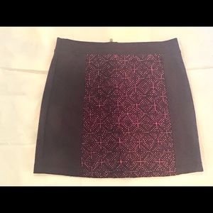 Pink-purple printed mini skirt